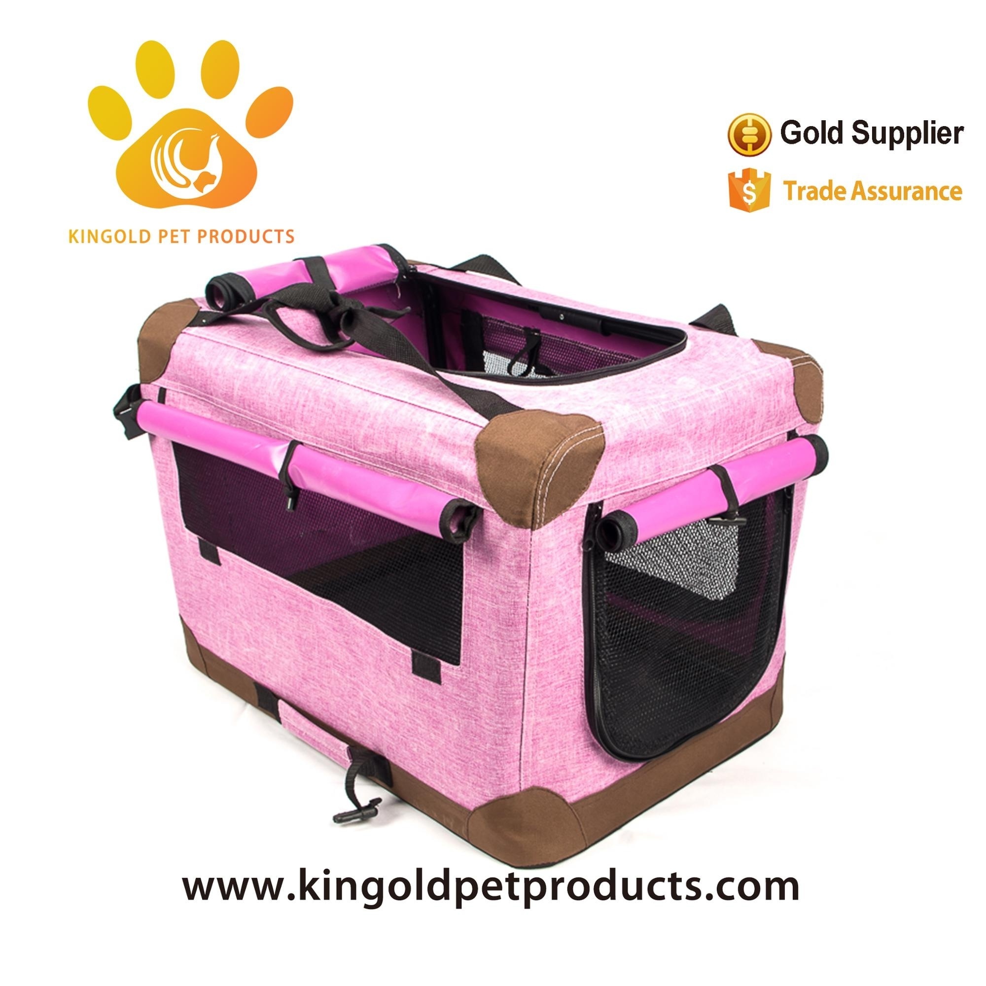 Factory Supply Indoor Outdoor Large Soft Travel Car Pet Kennel Portable Dog Crate Collapsible Dog Cage