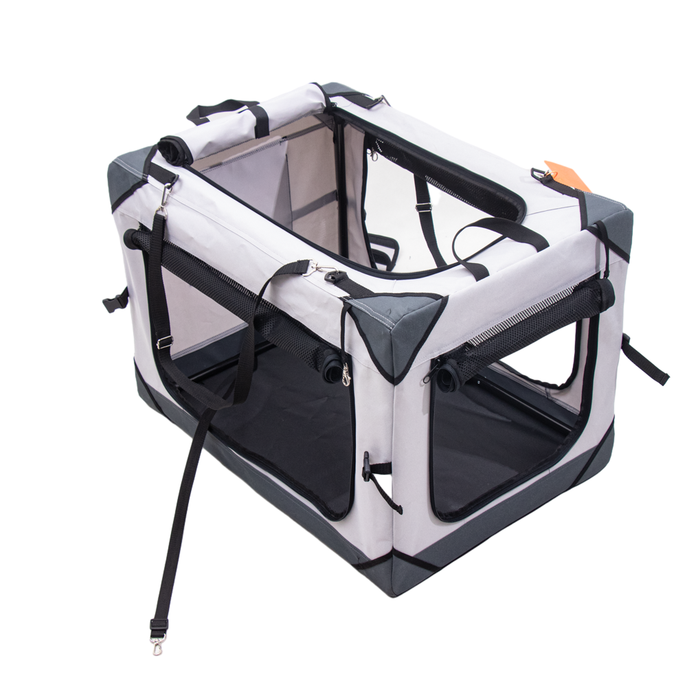 Custom Eco-Friendly Breathable Folding Dog Crate Kennel Portable Pet Travel Bag Pet Soft Crate