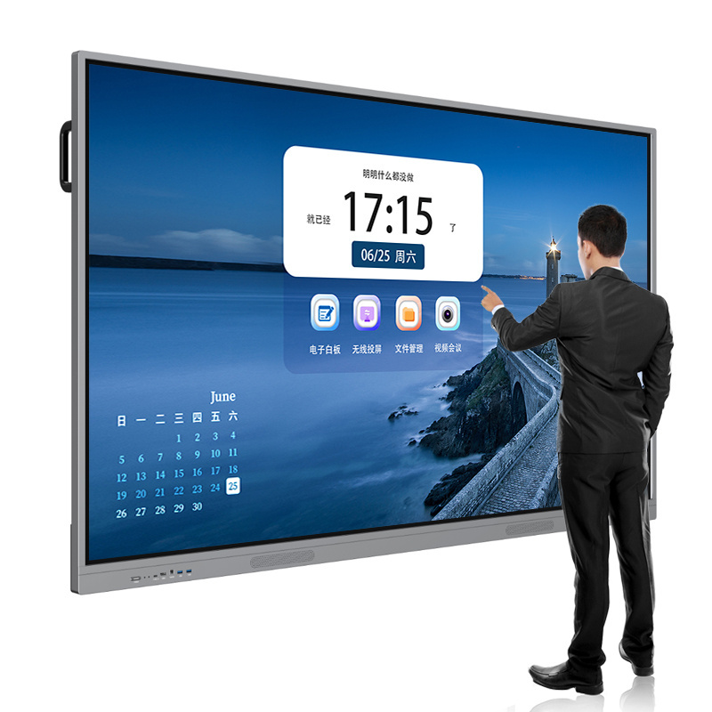 Wholesale 55 65 75 86 Inch LCD Touch Screen All in One PC Whiteboard Interactive Flat Panel for Education Meeting Conference