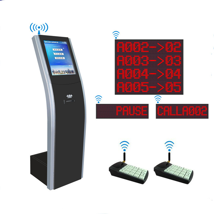 Number calling management dispenser kiosk queue service system