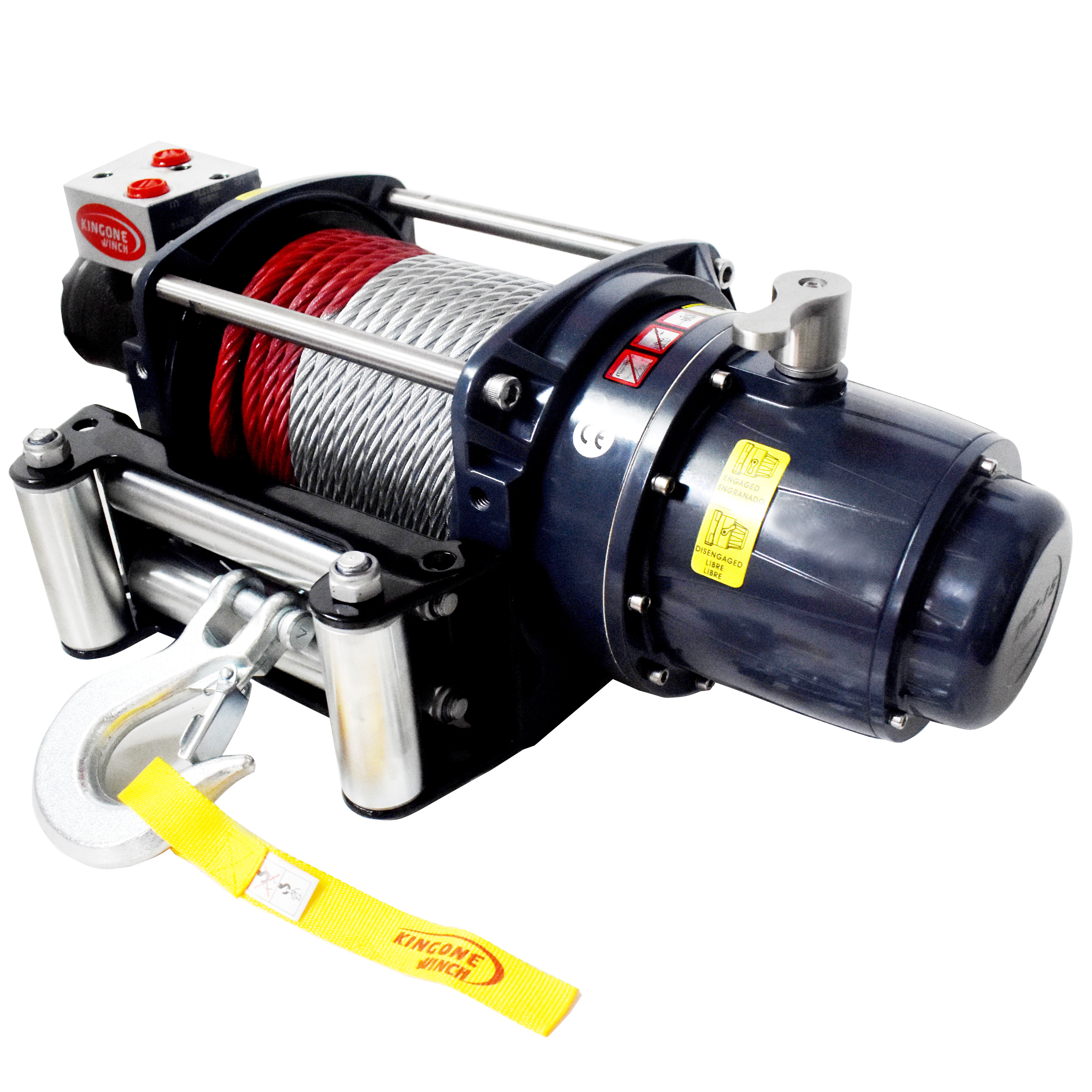 KINGONE High Quality Factory Wholesale Industrial Portable 12v 10000 Lbs 4.5 ton Hydraulic Winch