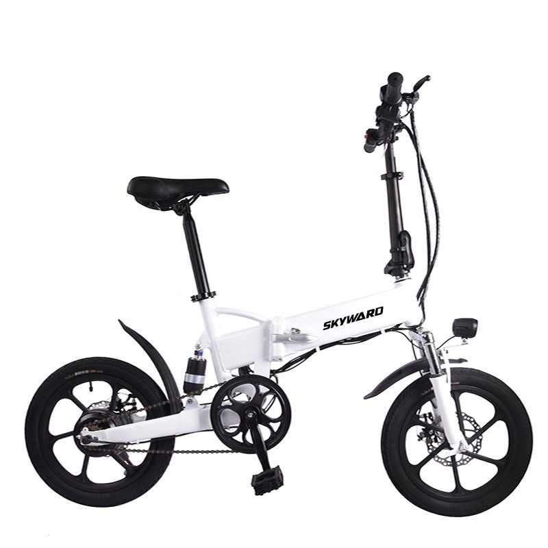 Durable Dual Motors Front And Rear v-Brake 16 Inch Bicycle Electric Folding Bike For Adult