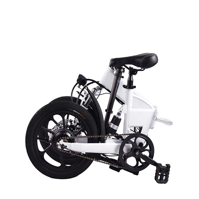 Durable Dual Motors Front And Rear v-Brake 16 Inch Bicycle Electric Folding Bike For Adult