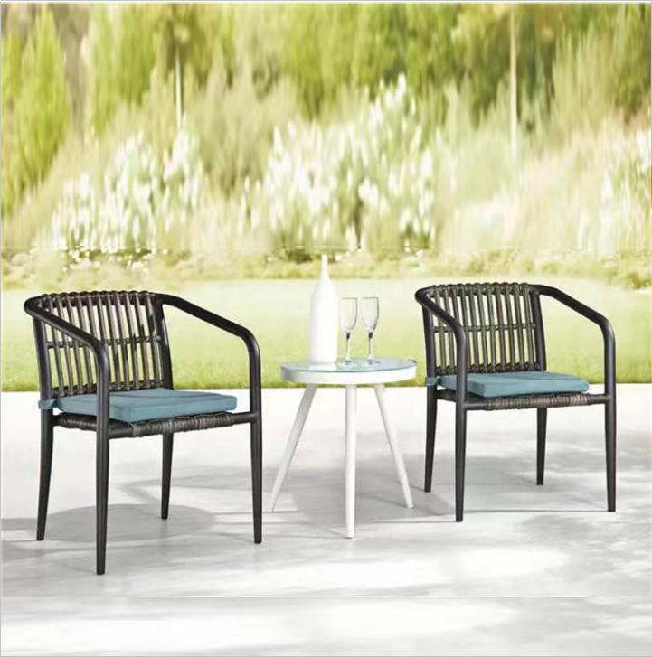 Wholesale patio High Back Malaysia Modern garden Rattan wicker dining set outdoor furniture cane Dining table and Chair