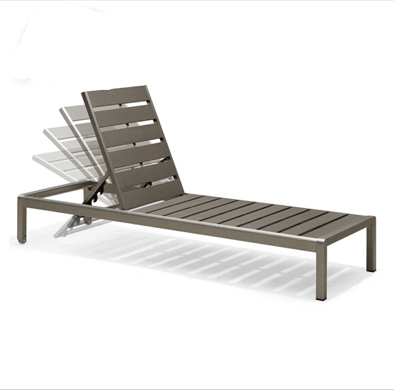 Stylish Outdoor Furniture Aluminium Frame Rattan Garden Sun Lounger Pool Recliner patio chaise lounge Chair Hotel Beach chair