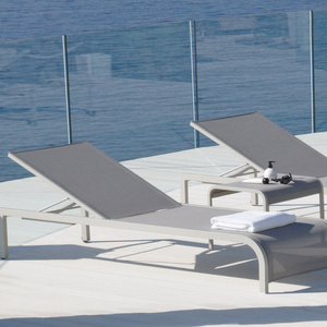 Modern Ledge Tanning Chaise Lounge Chairs Outdoor Wave Chaise Lounger