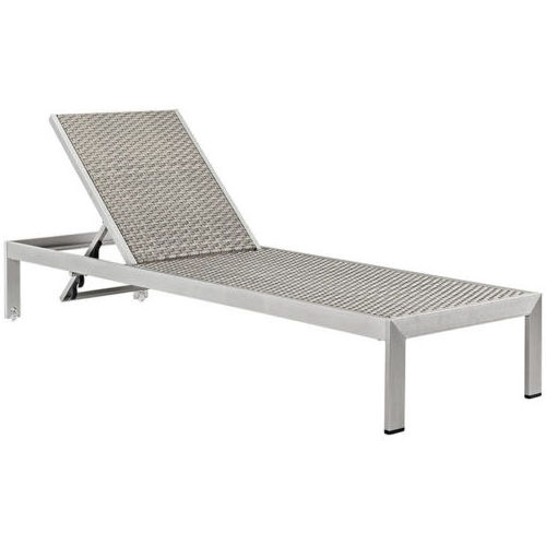 Wholesale Modern Designer Folding Chaise with side table outdoor hotel wicker deck chair Beach Sun Lounger rattan furniture