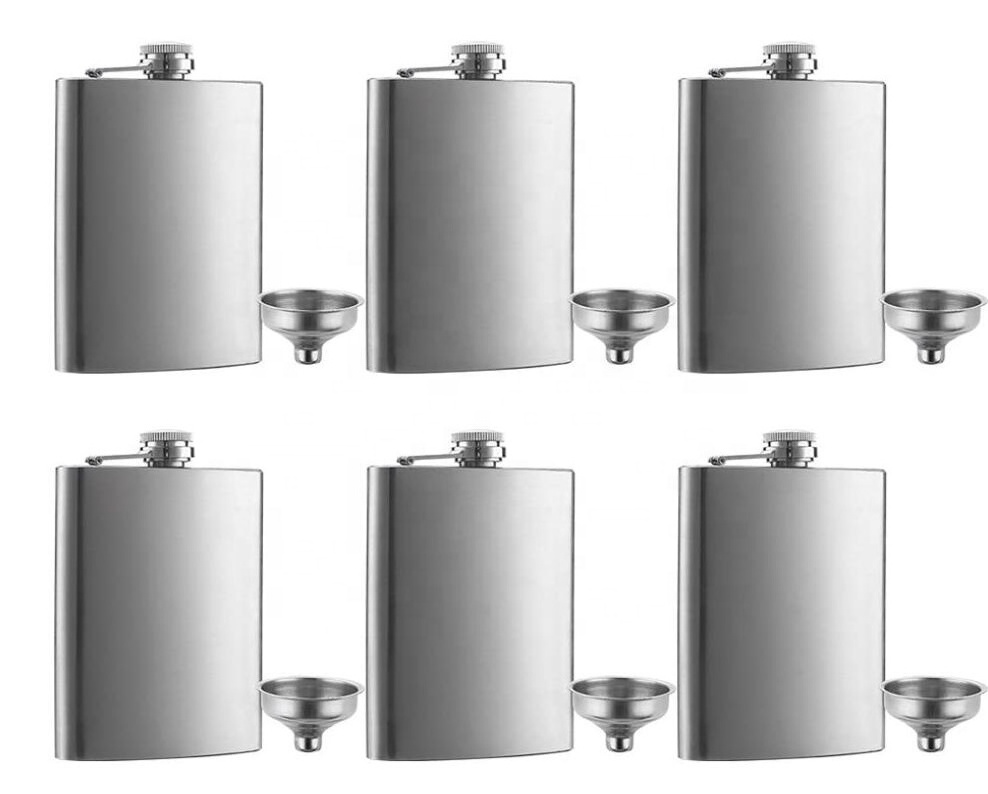 Hot Selling 8oz Hip Flask Funnel Set Stainless Steel mini flask Rust and Leakage Proof Discreet Alcohol Canteen