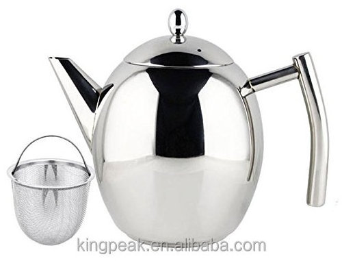 Hot Selling Stainless Steel Tea Pot With Removable Infuser For Loose Leaf and Tea Bag Polished Stainless Steel tea maker