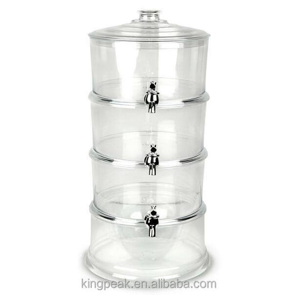 Hot Sale Clear drink Juice dispenser with ice core food grade acrylic new style as seen on TV on ice beverage dispenser