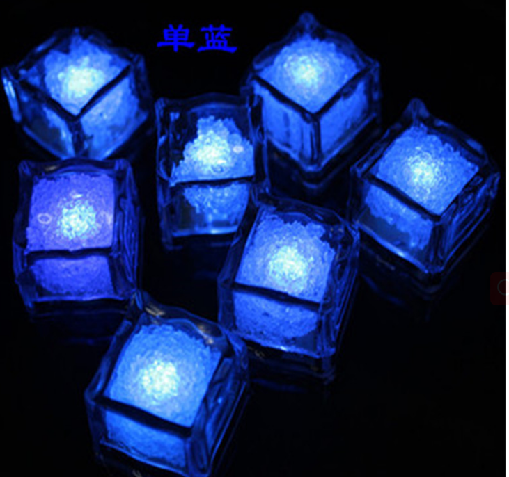 LED Ice Cube Shape Lights Liquid Sensor Glowing Light up Ice Cubes for Drinks Bar Party Wedding Decorations Whiskey Stones