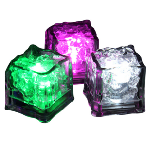 LED Ice Cube Shape Lights Liquid Sensor Glowing Light up Ice Cubes for Drinks Bar Party Wedding Decorations Whiskey Stones