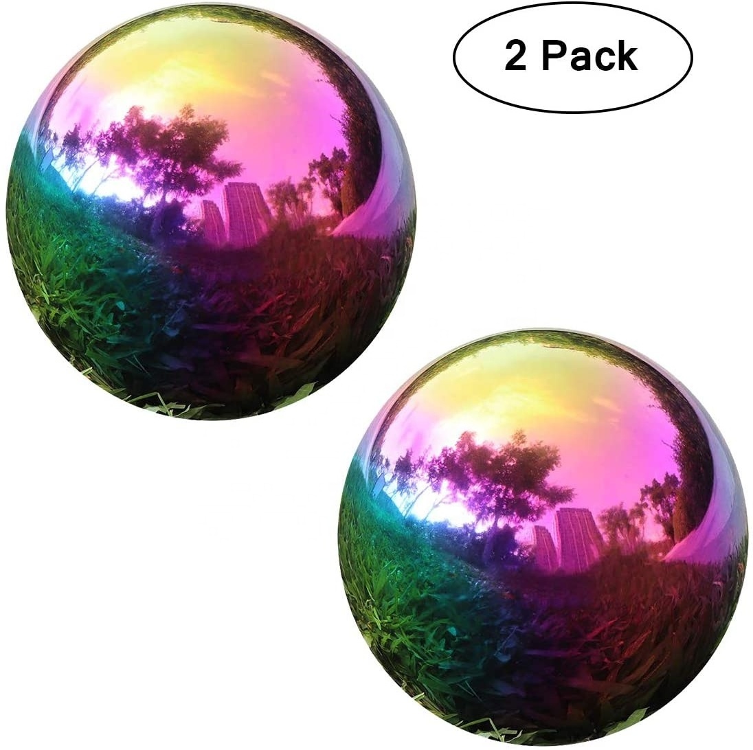 Hot Selling Gazing decoration Balls for Garden Home Outdoor Hollow Sphere Stainless Steel Gazing Globe Mirror Ball