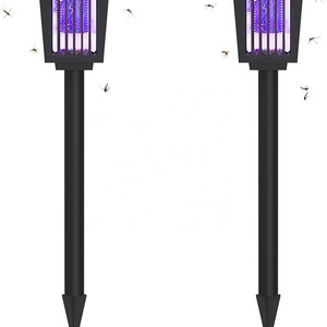 2 Pack Solar Bug Zapper Outdoor Solar Powered Zapper LED Mosquito Killer Light Lamp for Indoor and Outdoor Use