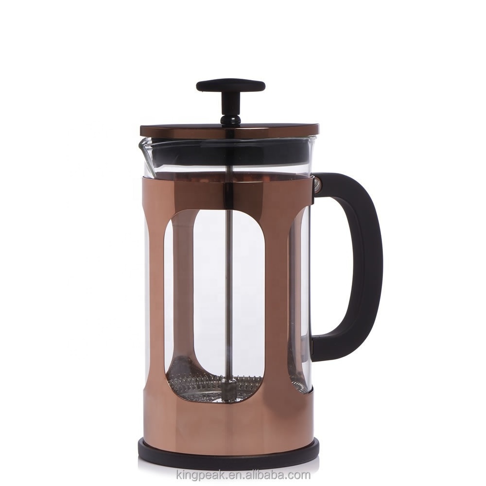 Hot Sale French Press Coffee Maker and Cafetiere 800ml Copper Effect Cafetiere French Press Coffee Maker