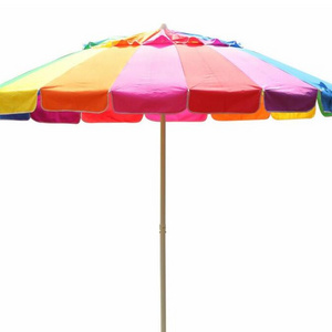 Hot Selling Giant Rainbow Beach Umbrella Portable Beach Sun Umbrella Sunshade