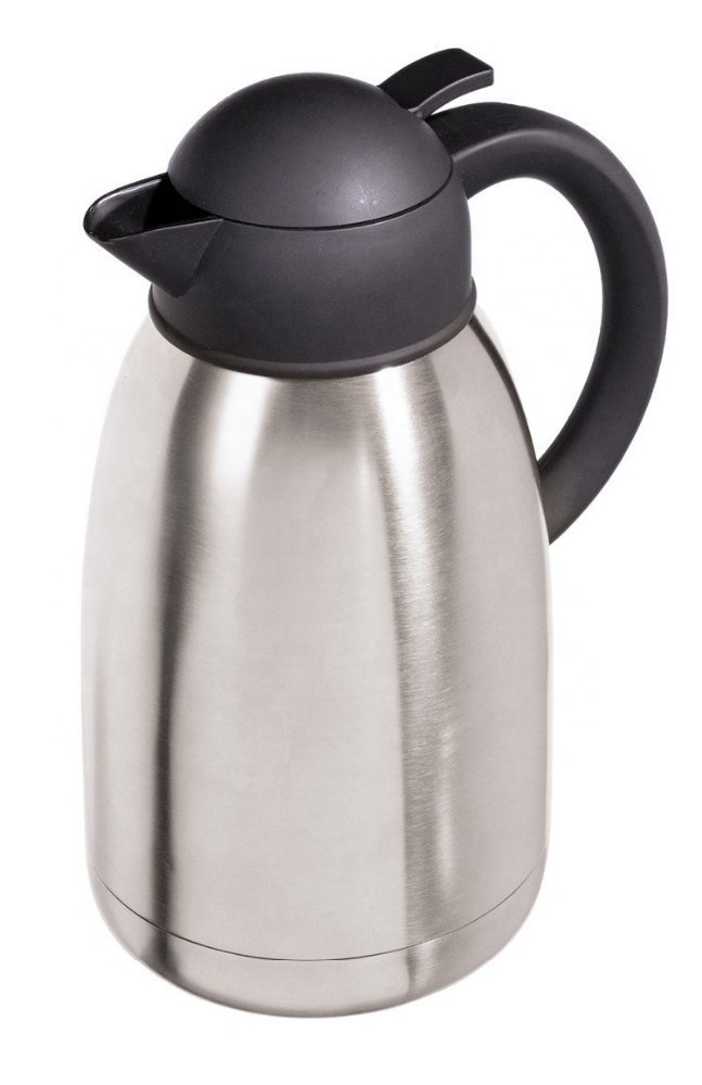 Hot Sale Stainless steel Thermal Vacuum Coffee Pot Carafe with Stainless Steel Liner and Press Button Top insulated coffee pot