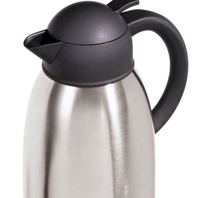 Hot Sale Stainless steel Thermal Vacuum Coffee Pot Carafe with Stainless Steel Liner and Press Button Top insulated coffee pot