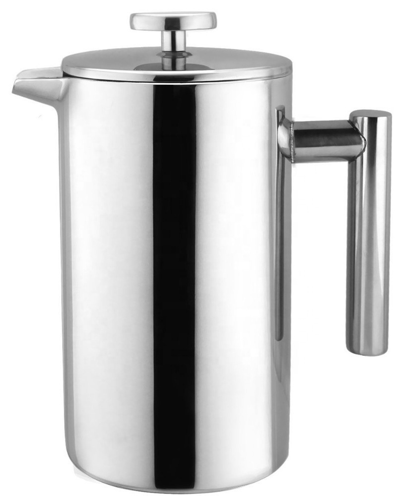 Hot Sale French Press Coffee Maker 304 Grade Stainless Steel Insulated Coffee Press Double Wall Metal Insulated Tea Makers