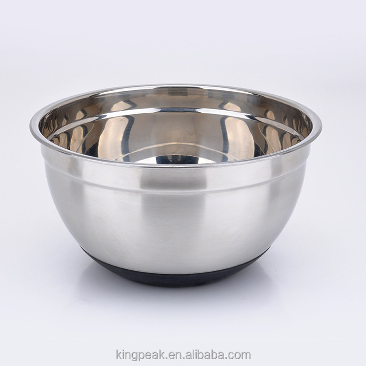 Non-slip Mixing Bowls Stackable Easy Storage Salad Bowls with Lids Serving Soup Bowls Hot Selling Stainless Steel Metal CLASSIC