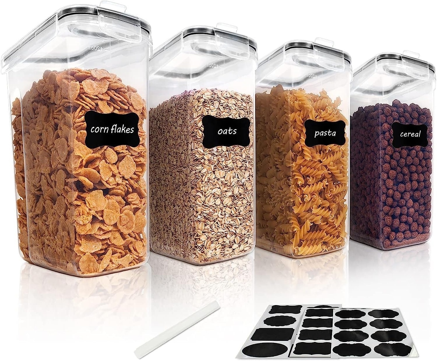 Extra Large Cereal Containers Storage for Rice Flour Sugar Cereal BPA Free Tall Airtight Food Storage Containers for Kitchen