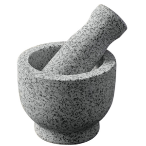 Heavy Duty Large Mortar and Pestle Set Hand Carved from Natural Granite Stone Grinder Bowl Herb Crusher Spice Grinder