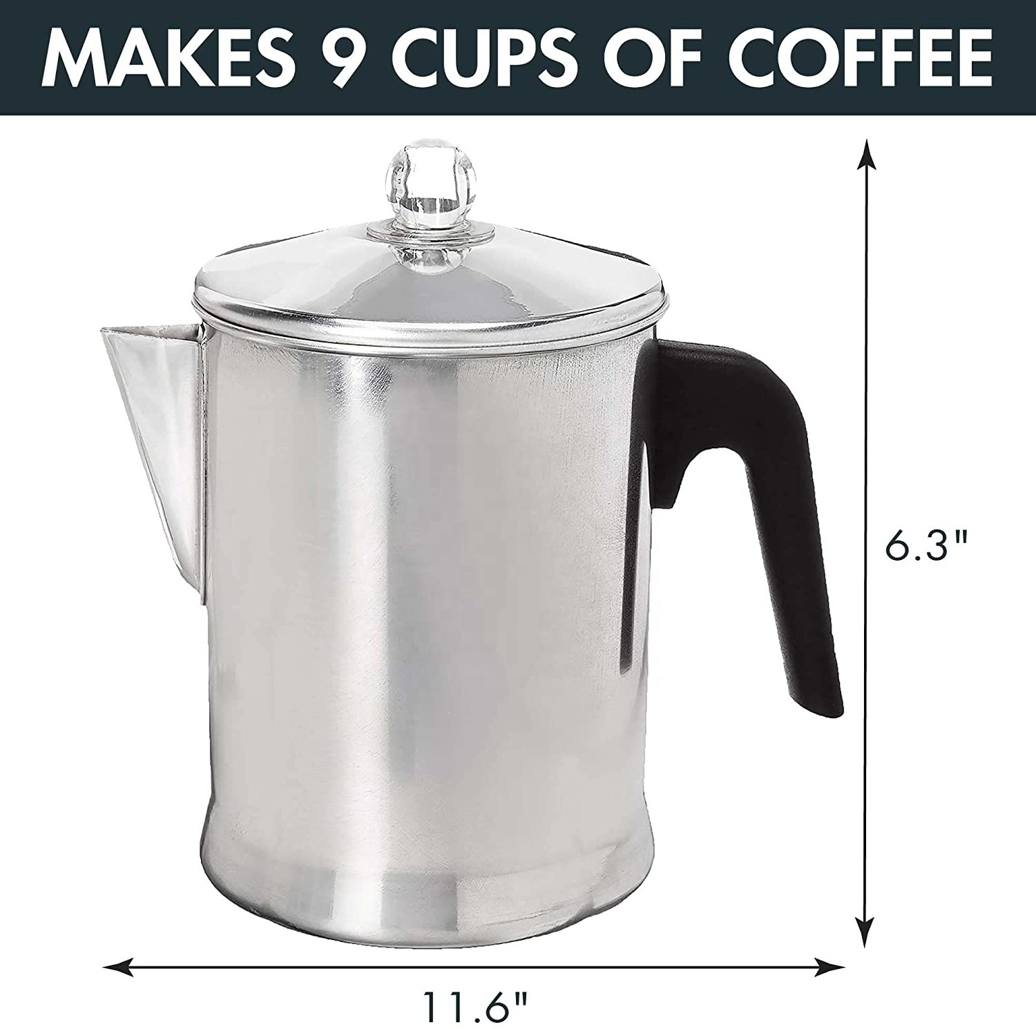 Hot Sale Aluminum Stove Top Percolator Maker Durable Brew Coffee On Stovetop camping Coffee Pot coffee Percolator