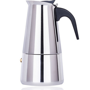 Stove Top Espresso Portable Coffee Maker 6 Cup Moka Pot Office Cup Transparent Hot Selling Stainless Steel Metal Customized