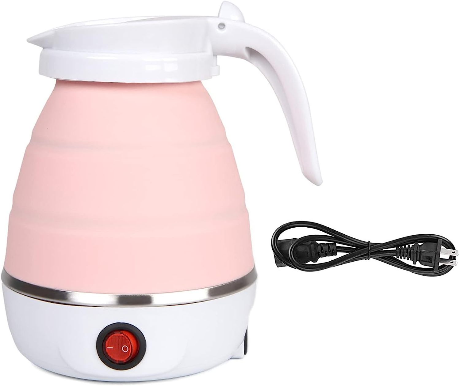 Hot Sale Silicone Collapsible Heating Water Boiler Tea Pot for Camping Electric Small Foldable Portable Travel Kettle