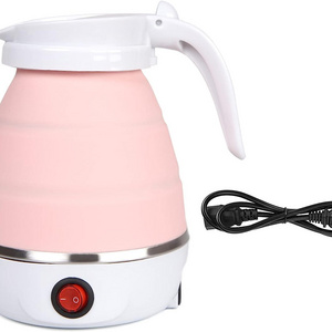 Hot Sale Silicone Collapsible Heating Water Boiler Tea Pot for Camping Electric Small Foldable Portable Travel Kettle