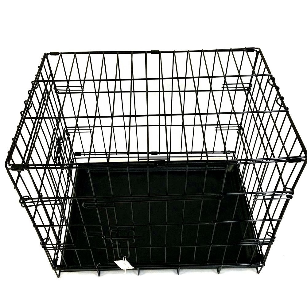 Hot Selling Best Medium Dogs Wire Metal Kennel Cages Extra-Strong Double Door Folding Metal Dog Crate