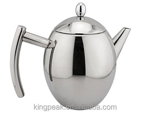 Hot Selling Stainless Steel Tea Pot With Removable Infuser For Loose Leaf and Tea Bag Polished Stainless Steel tea maker