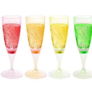 Water Liquid Activated Flashing Light Up Cup Blinking Cocktail Whisky Drinkware Glow Mugs LED Wine Champagne Flute Glasses