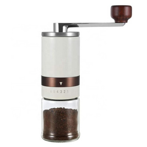 Vintage Hand Coffee Mill with Ceramic Burrs 6 Adjustable Settings Portable Hand Crank Manual Adjustable Coffee Grinder