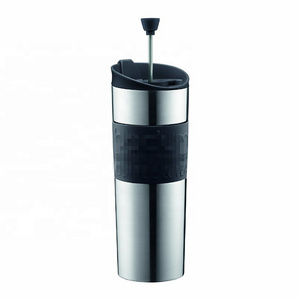 2020 Hot Selling Stainless Steel Travel French coffee tea Press Travel Coffee Maker Stainless Steel Coffee and Tea Mug