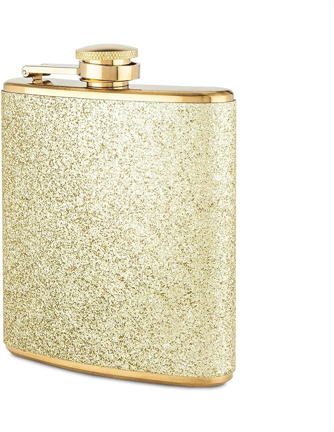 Hot Selling 6oz Stainless Steel Glitter Flask Hip flask Gifts for Women Hidden Alcohol Barware Whiskey Flask