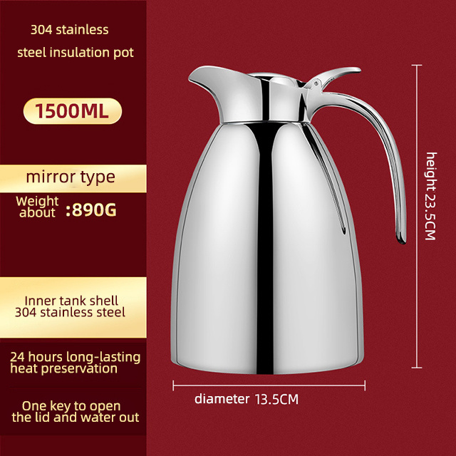 Large Capacity Household Thermos Vacuum Thermal Flask Pot 304 Stainless Steel Vacuum Insulation Kettle