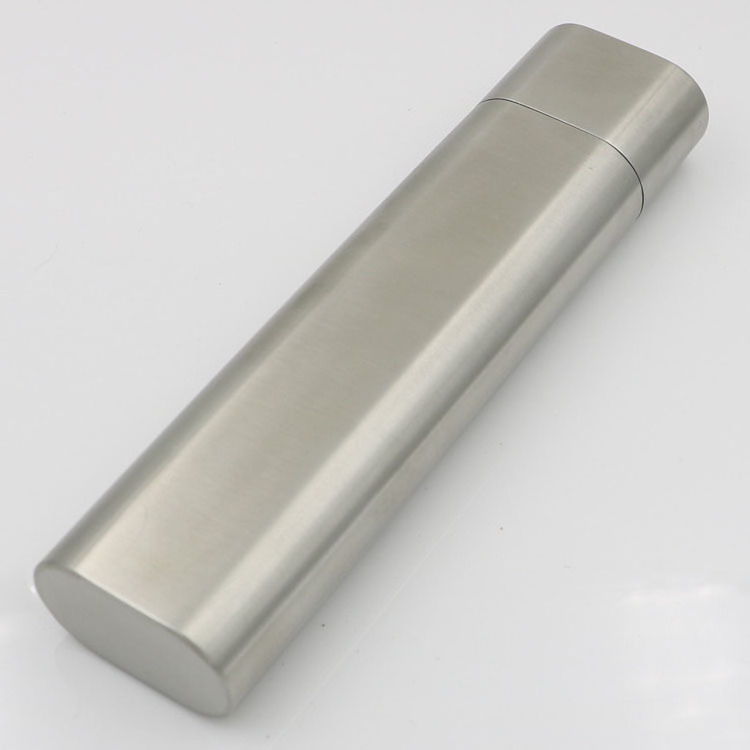 Mini 2oz Stainless Steel Hip Flask With One Cigar Pipe Holder Portable Metal Cigar Tube And Flask