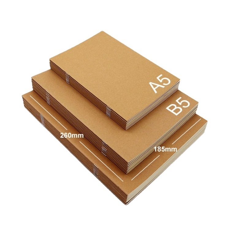 A4/A5/B5 Custom Printing Kraft Paper Soft Cover Notebook