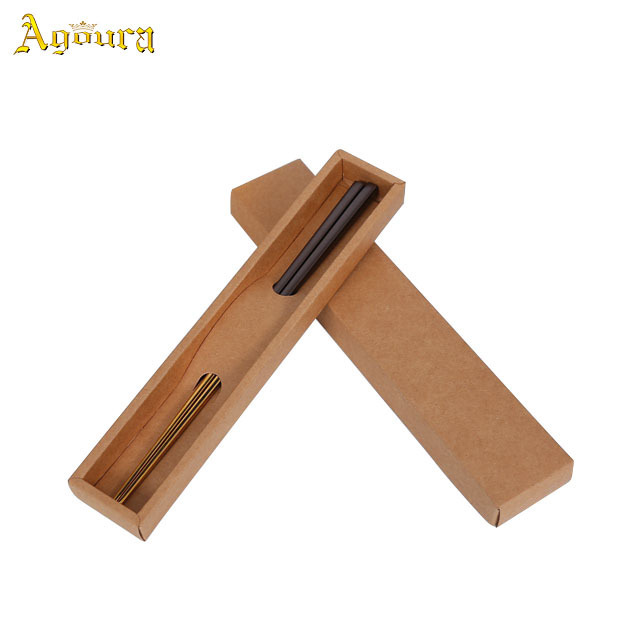 Single pair chopstick kraft paper box rigid cover packaging box customized tableware chopstick box