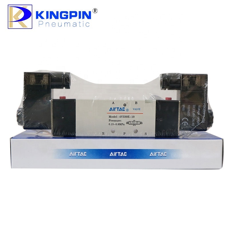 5 Ports 4 Way 2 Position Piloted Pneumatic Valve 1/4