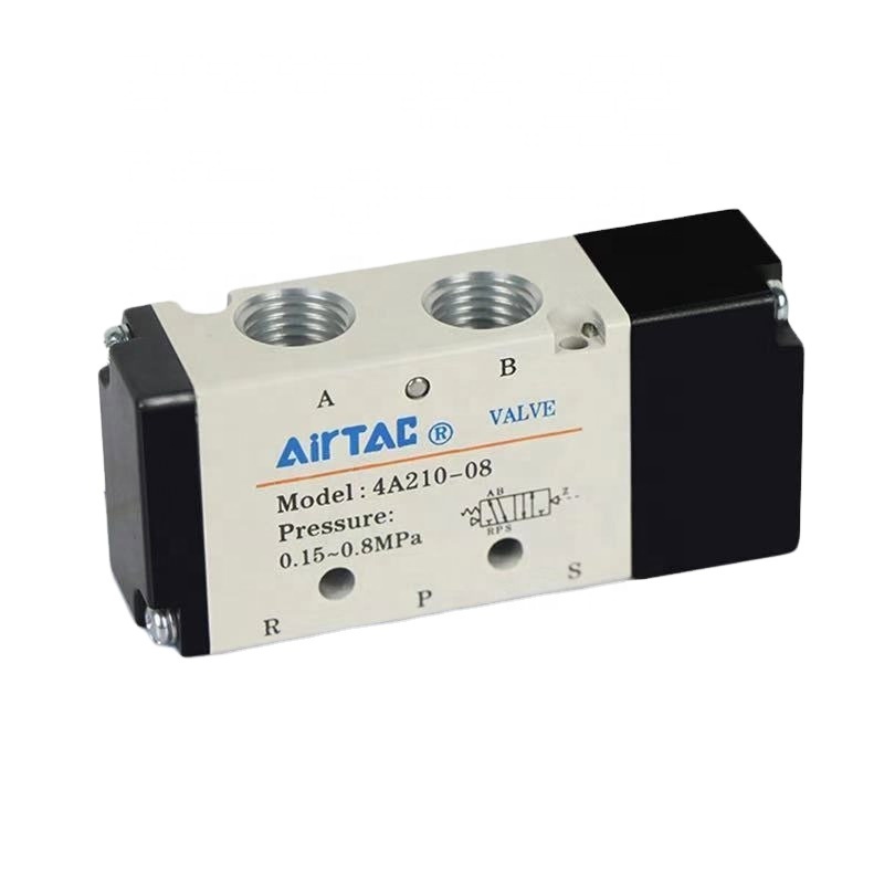 5 Ports 4 Way 2 Position Piloted Pneumatic Valve 1/4