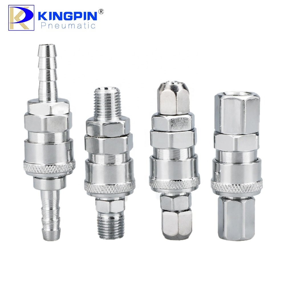 C-Type Galvanized Iron Tube Fittings Pneumatic Air Hose Quick Release Connect Hydraulic Air Couplers Coupling Pipe Fittings