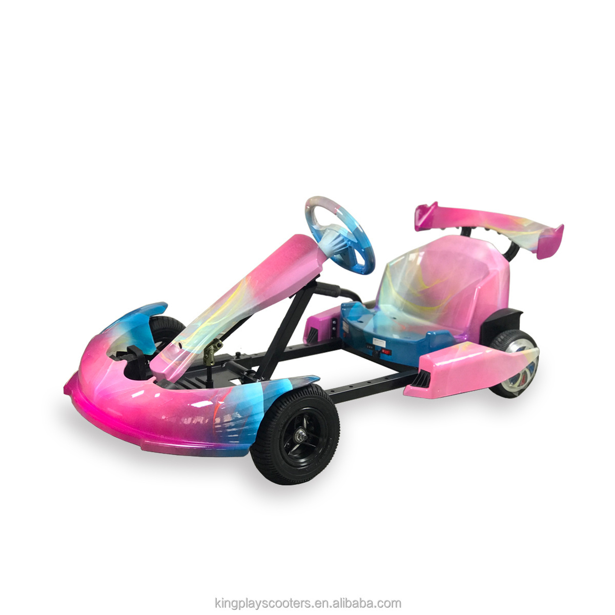 CE New Design Battery Power Kids Electric Go Kart High Speed Cheap Printing Colorful Electronic Racing Go Karts For Kids