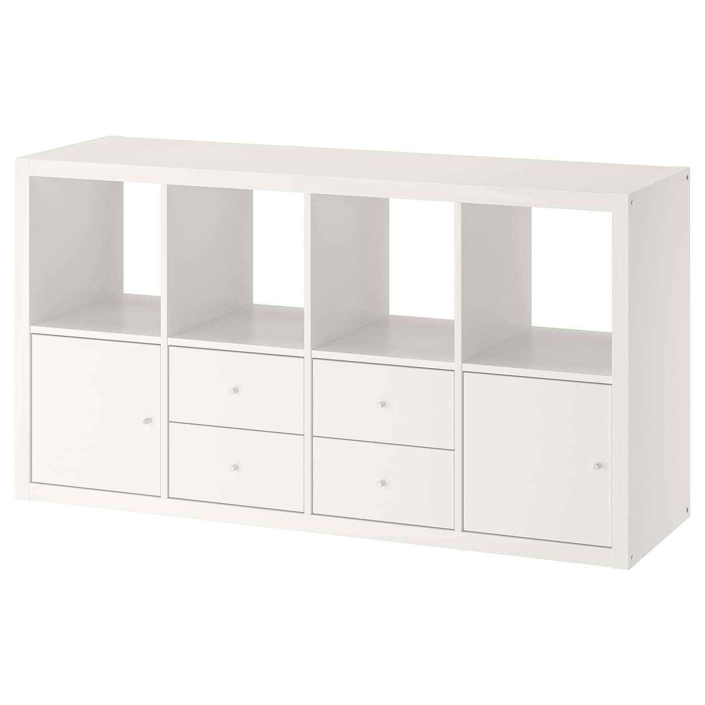 Bookcase    Shelving Unit with 4 Inserts, White, 77x147 cm