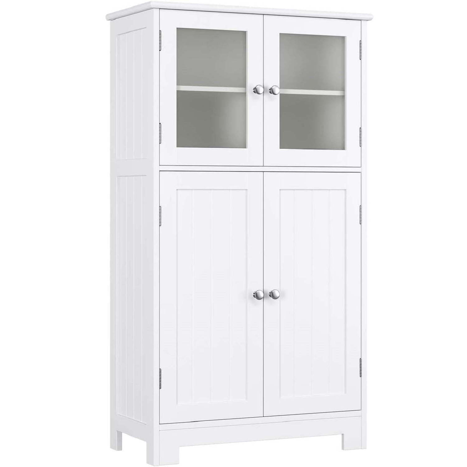 Wholesale Products  Storage Cabinet,Bathroom Storage Cabinet, Floor White Wooden Linen Cabinet with Shelves and Doors,