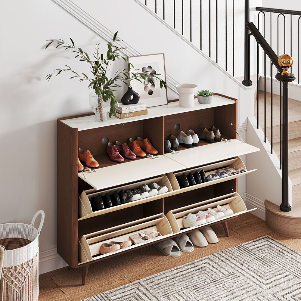 Mid-century Modern Shoe Cabinet for Shoe Storage