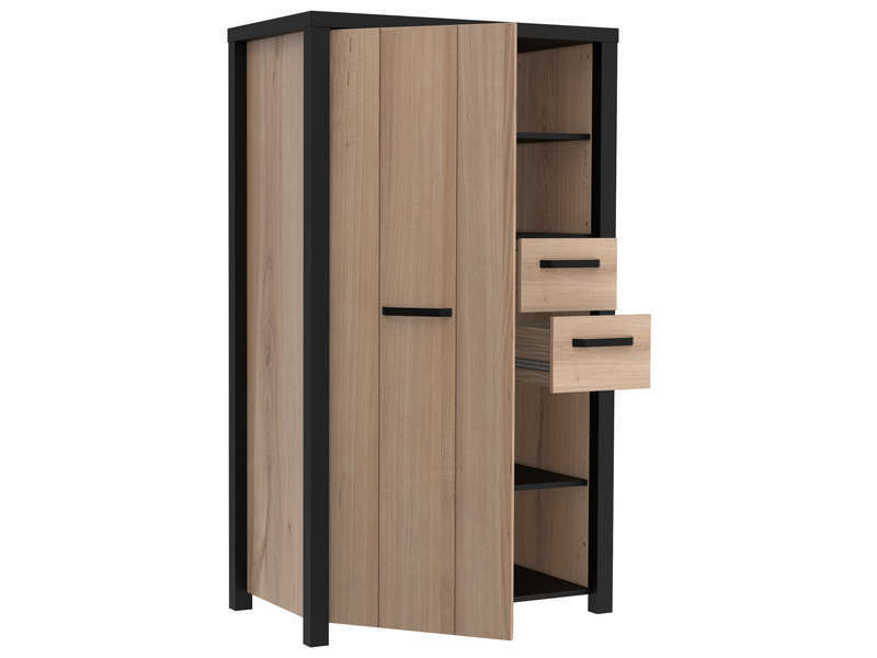 Modular Dressing Room Kit with 4 Elements. Natural. Laminated Panels