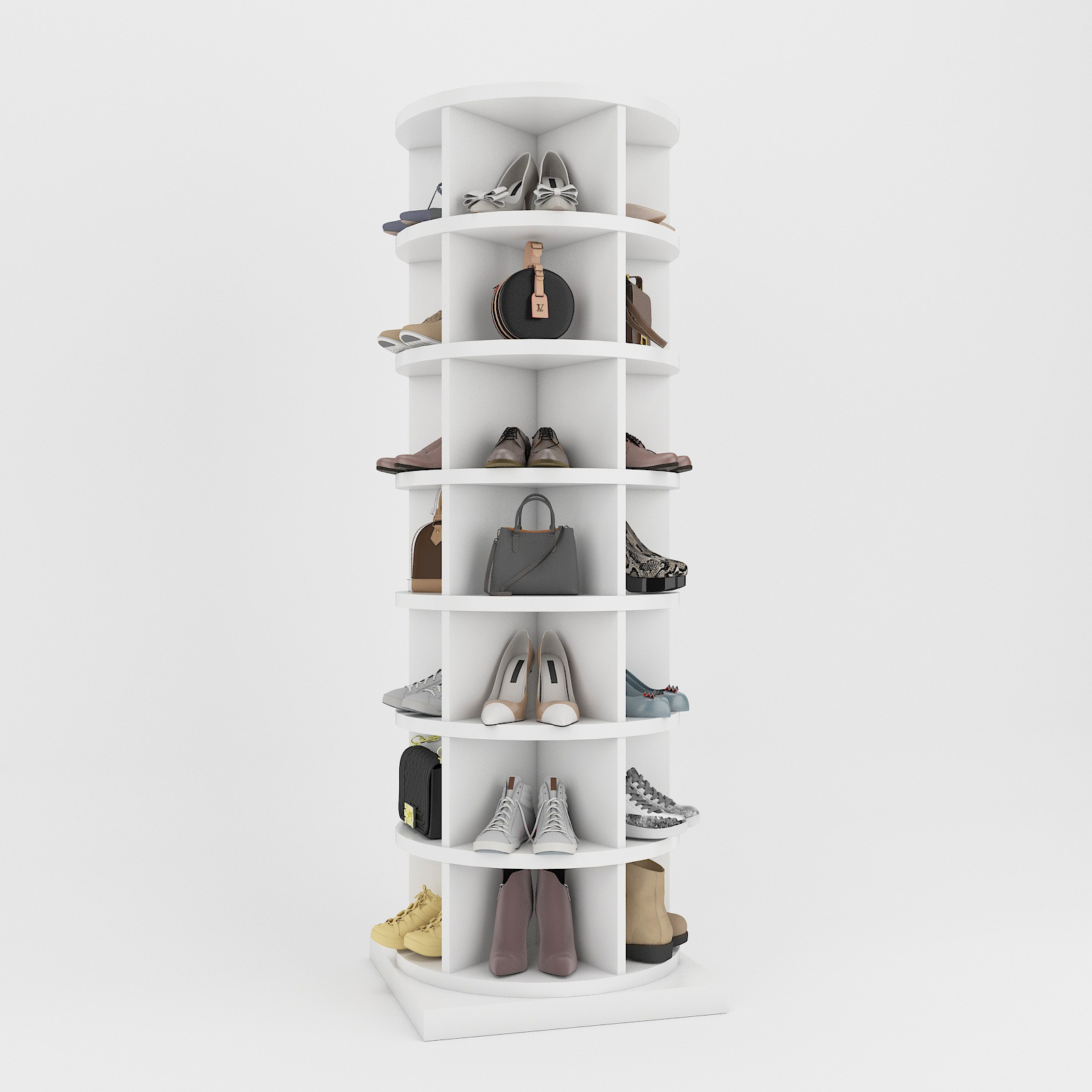 Own Brand Storage Shoe Rack Rotating 360 for Home 7 Layers Can Accommodate Over 35 Pairs of Shoes Shoe Cabinet Home Furniture