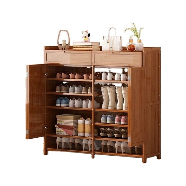 Modern Shoe Cabinet with Multiple Storage Capacity, Free Standing Tall Cabinet with Versatile Use for Hallway, Bedroom